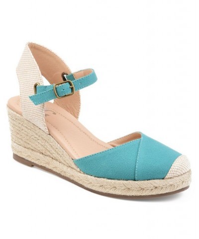 Women's Ashlyn Espadrille Sandals Blue $40.00 Shoes