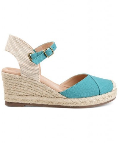 Women's Ashlyn Espadrille Sandals Blue $40.00 Shoes