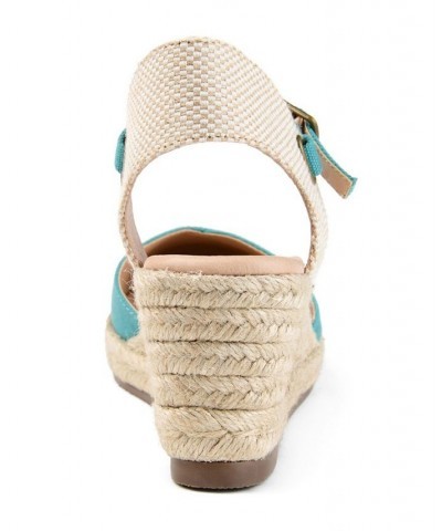 Women's Ashlyn Espadrille Sandals Blue $40.00 Shoes