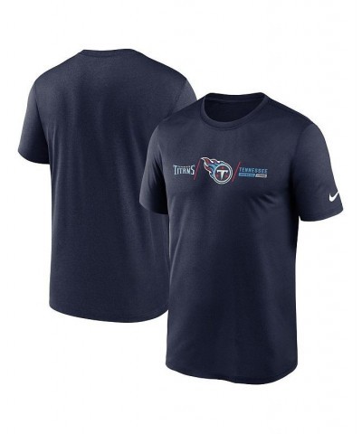 Men's Navy Tennessee Titans Horizontal Lockup Legend T-shirt $16.80 T-Shirts