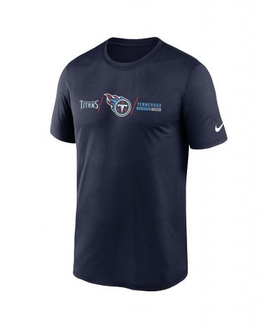 Men's Navy Tennessee Titans Horizontal Lockup Legend T-shirt $16.80 T-Shirts