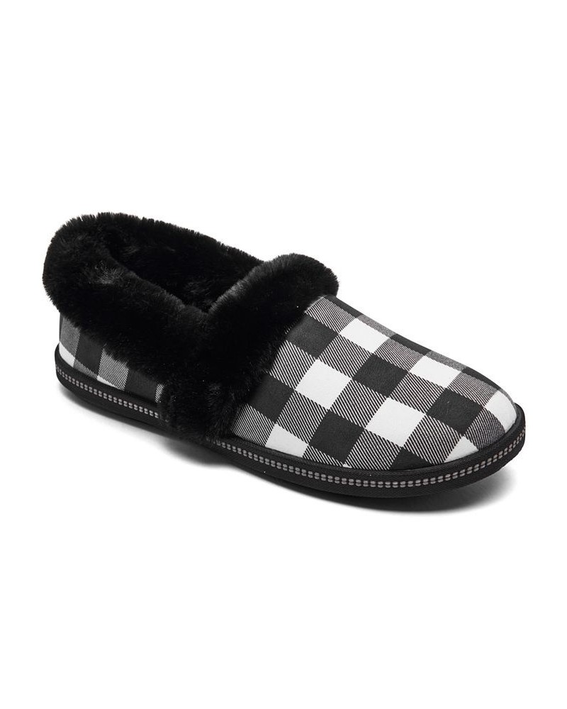 Women's Cozy Campfire - Check Mate Indoor and Outdoor Slippers Black $13.50 Shoes