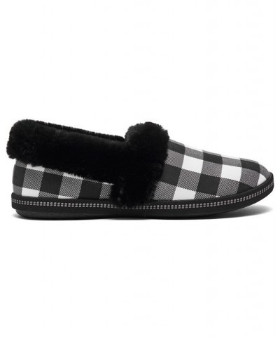 Women's Cozy Campfire - Check Mate Indoor and Outdoor Slippers Black $13.50 Shoes