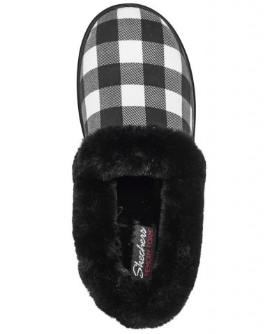 Women's Cozy Campfire - Check Mate Indoor and Outdoor Slippers Black $13.50 Shoes