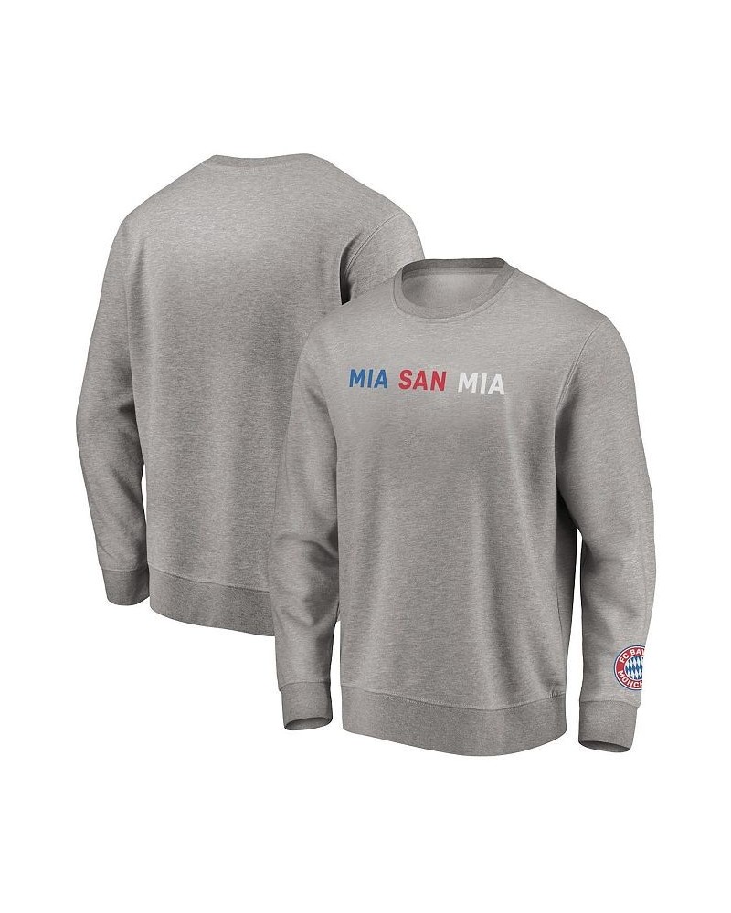 Men's Branded Heathered Gray Bayern Munich True Color Pullover Sweatshirt $33.47 Sweatshirt