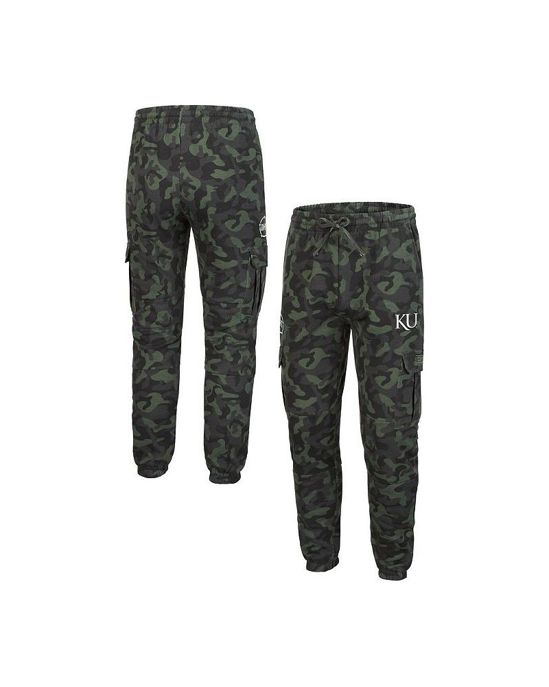 Men's Camo Kansas Jayhawks Logo OHT Military-inspired Appreciation Code Fleece Pants $24.00 Pants