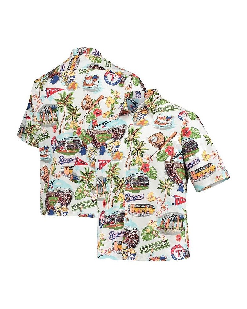 Men's White Texas Rangers Scenic Button-Up Shirt $57.20 Shirts