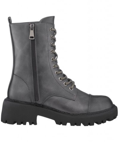 Women's Mckay Lace-Up Boots Black $41.40 Shoes