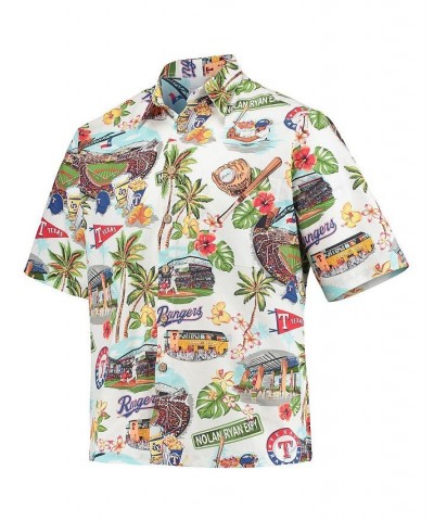 Men's White Texas Rangers Scenic Button-Up Shirt $57.20 Shirts