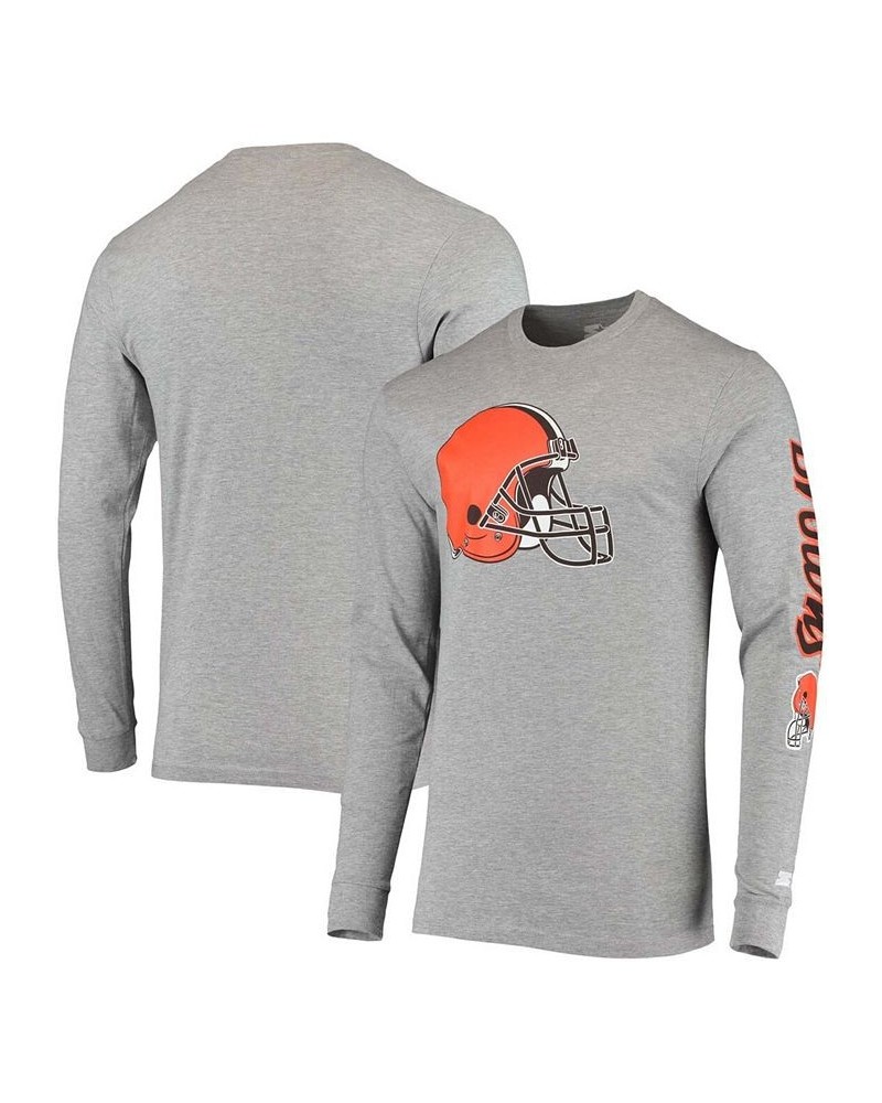 Men's Heathered Gray Cleveland Browns Halftime Long Sleeve T-shirt $25.85 T-Shirts