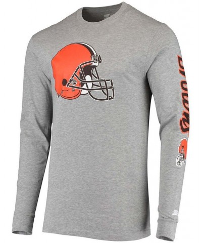 Men's Heathered Gray Cleveland Browns Halftime Long Sleeve T-shirt $25.85 T-Shirts