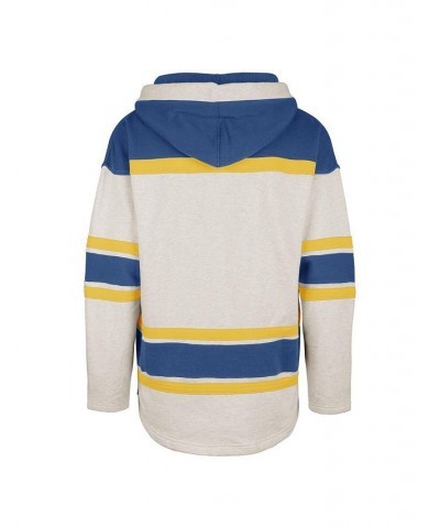 Men's Oatmeal St. Louis Blues Rockaway Lace-Up Pullover Hoodie $69.60 Sweatshirt