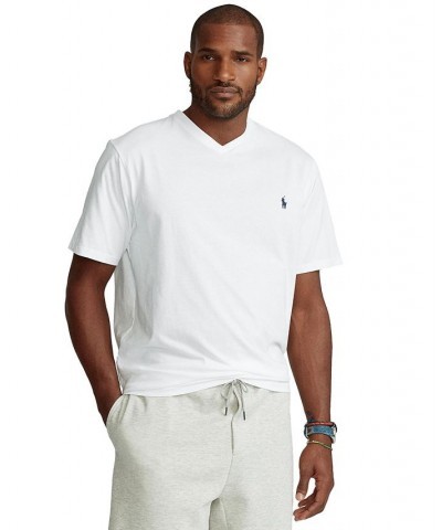 Men's Big & Tall Classic Fit V-Neck T-Shirt White $27.30 T-Shirts