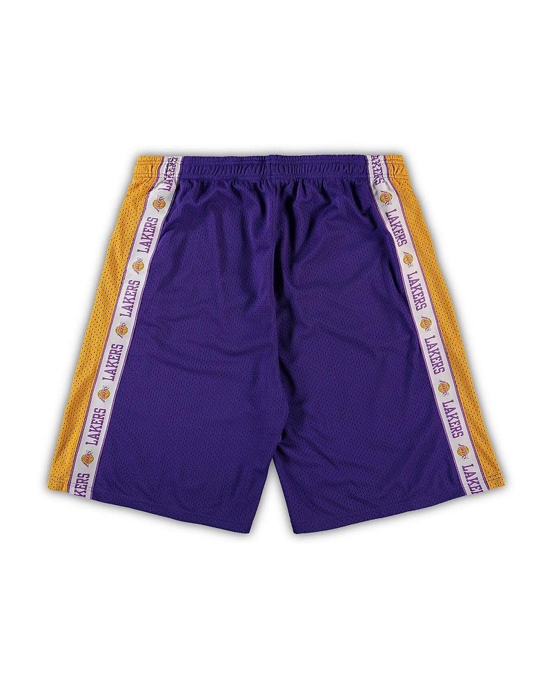 Men's Branded Purple, Gold Los Angeles Lakers Big and Tall Tape Mesh Shorts $17.60 Shorts