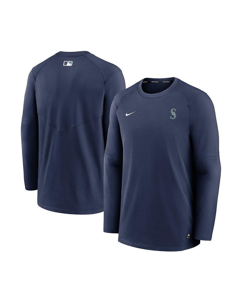 Men's Navy Seattle Mariners Authentic Collection Logo Performance Long Sleeve T-shirt $43.20 T-Shirts