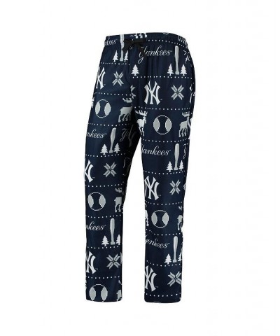 Men's Navy New York Yankees Ugly Pajama Sleep Set $36.39 Pajama