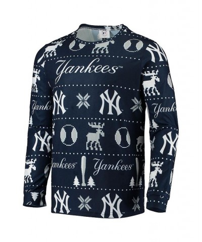 Men's Navy New York Yankees Ugly Pajama Sleep Set $36.39 Pajama