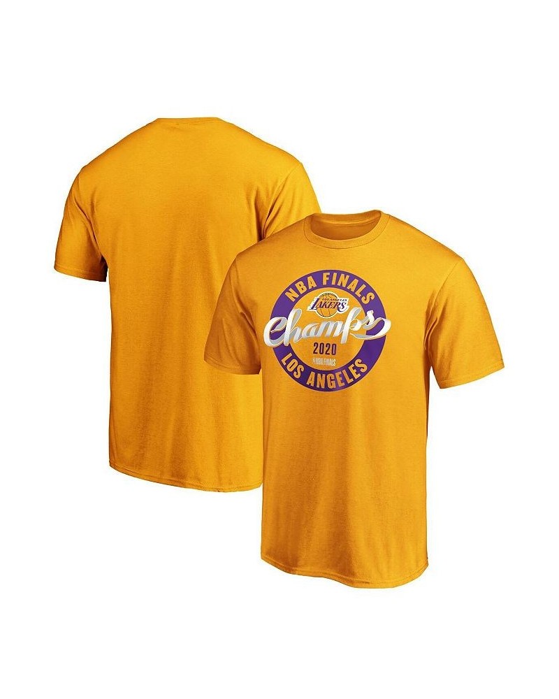 Men's Gold Los Angeles Lakers 2020 NBA Finals Champions Zone Laces T-shirt $15.68 T-Shirts