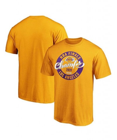 Men's Gold Los Angeles Lakers 2020 NBA Finals Champions Zone Laces T-shirt $15.68 T-Shirts