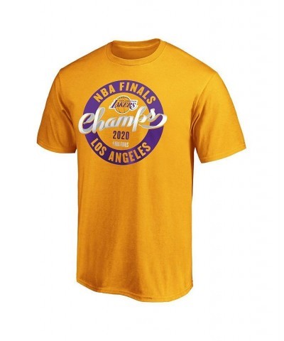 Men's Gold Los Angeles Lakers 2020 NBA Finals Champions Zone Laces T-shirt $15.68 T-Shirts