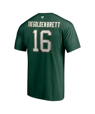 Men's Branded Brett Hull Kelly Green Dallas Stars Authentic Stack Retired Player NickName and Number T-shirt $16.20 T-Shirts