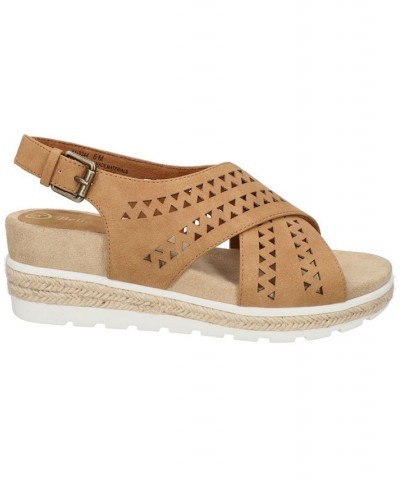 Women's Cosette Wedge Sandals Tan/Beige $39.60 Shoes