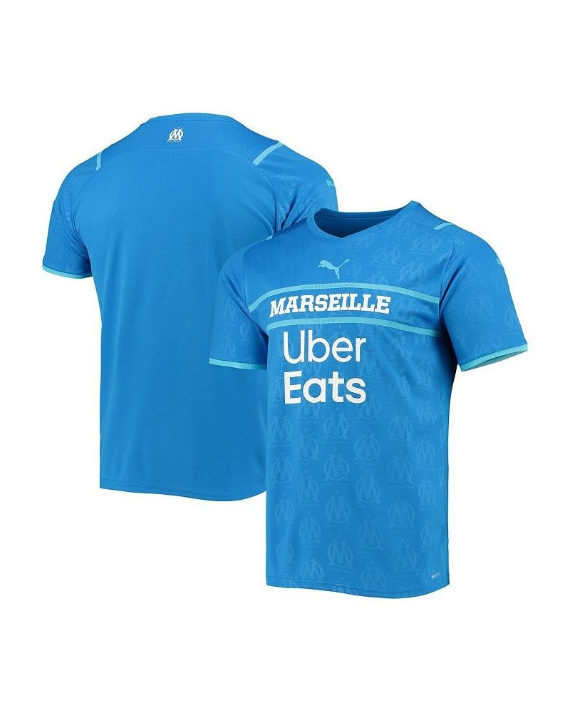 Men's Blue Olympique Marseille 2021/22 Third Replica Jersey $38.50 Jersey