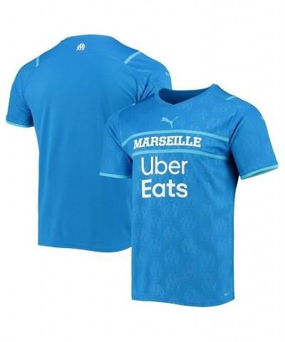 Men's Blue Olympique Marseille 2021/22 Third Replica Jersey $38.50 Jersey