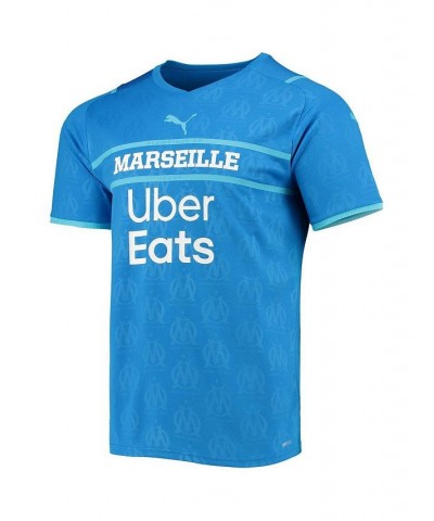 Men's Blue Olympique Marseille 2021/22 Third Replica Jersey $38.50 Jersey