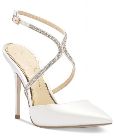 Women's Weyemia Pointed-Toe Pumps White $57.60 Shoes