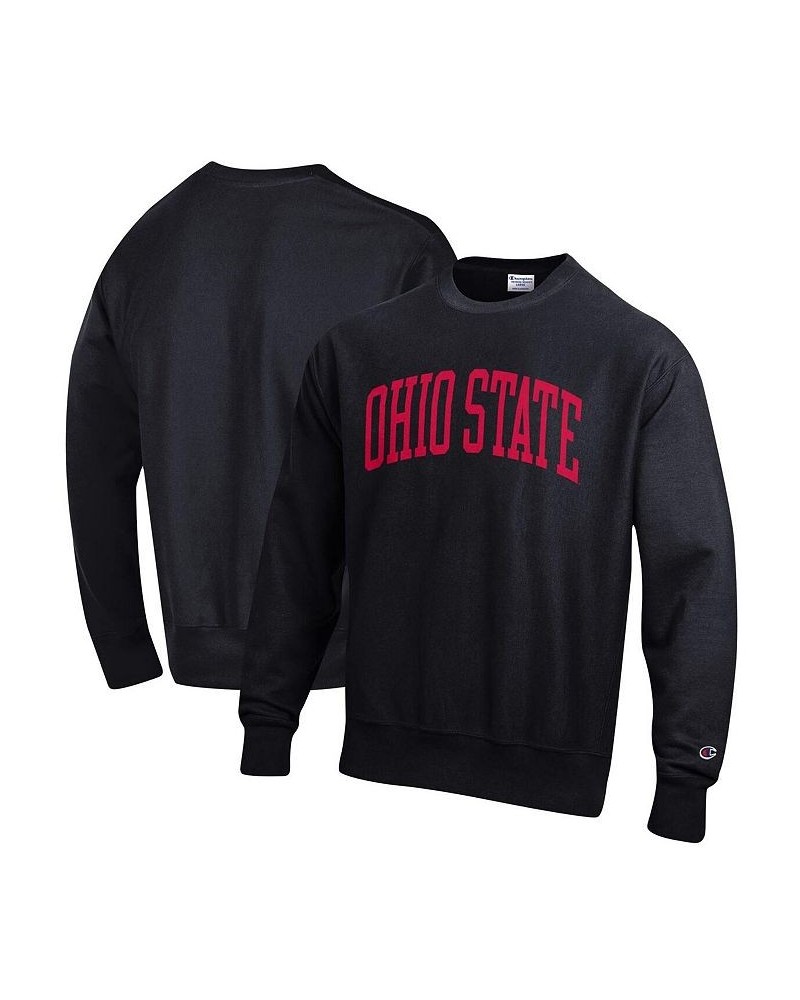 Men's Black Ohio State Buckeyes Arch Reverse Weave Pullover Sweatshirt $17.60 Sweatshirt