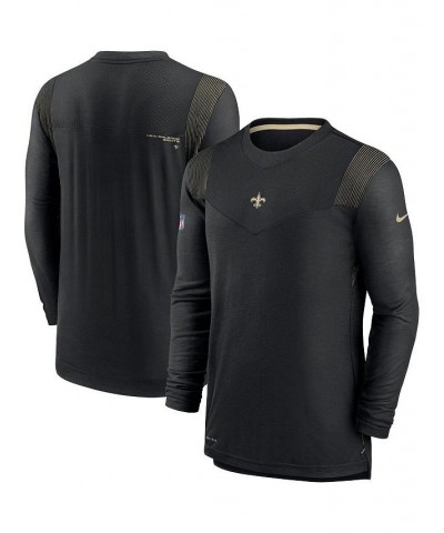 Men's Black New Orleans Saints Sideline Player UV Performance Long Sleeve T-shirt $29.00 T-Shirts