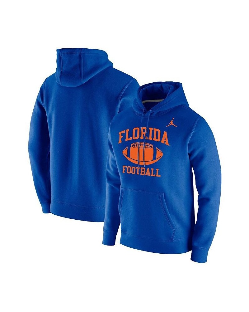 Men's Brand Royal Florida Gators Retro Football Club Fleece Pullover Hoodie $41.65 Sweatshirt