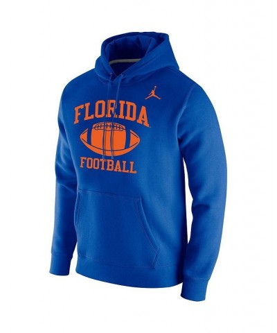 Men's Brand Royal Florida Gators Retro Football Club Fleece Pullover Hoodie $41.65 Sweatshirt