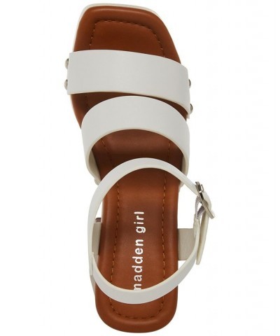 Women's Greenville Studded Platform Sandals White $37.95 Shoes