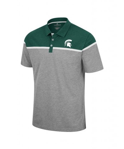 Men's Heather Gray Michigan State Spartans Chamberlain Polo Shirt $23.00 Polo Shirts