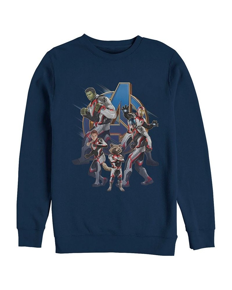 Marvel Men's Avengers Endgame Suit Group, Crewneck Fleece Blue $26.40 Sweatshirt