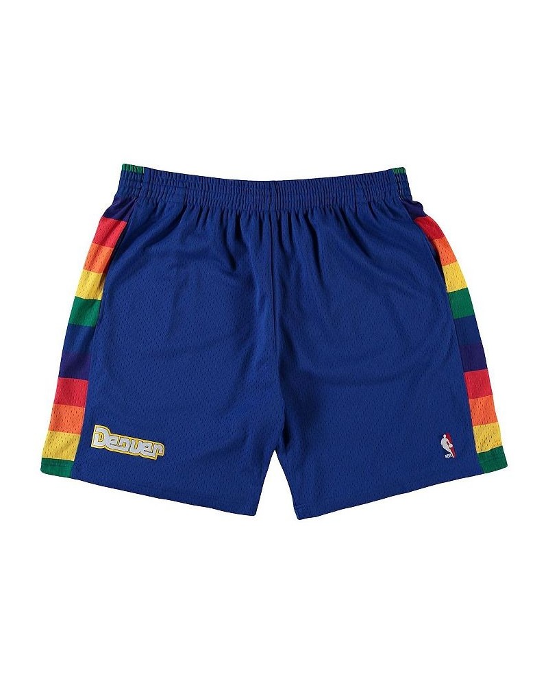 Men's Mitchell Ness Royal Denver Nuggets Big Tall Hardwood Classics Team Swingman Shorts $52.24 Shorts