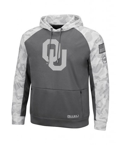 Men's Gray, Arctic Camo Oklahoma Sooners OHT Military-Inspired Appreciation Tonal Raglan Pullover Hoodie $38.40 Sweatshirt