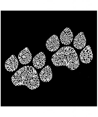 Word Art Woof Paw Prints Crewneck Sweatshirt Gray $27.99 Sweatshirt