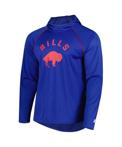 Men's Royal Buffalo Bills Vintage-like Logo Raglan Hoodie T-shirt $30.24 T-Shirts