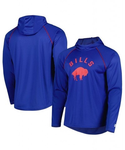 Men's Royal Buffalo Bills Vintage-like Logo Raglan Hoodie T-shirt $30.24 T-Shirts