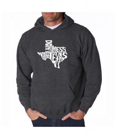 Men's Word Art Hoodie - Don't Mess With Texas Black $32.99 Sweatshirt