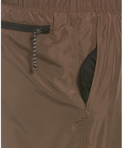 Men's Swim Belted Packable Volley Shorts Silver $29.58 Swimsuits