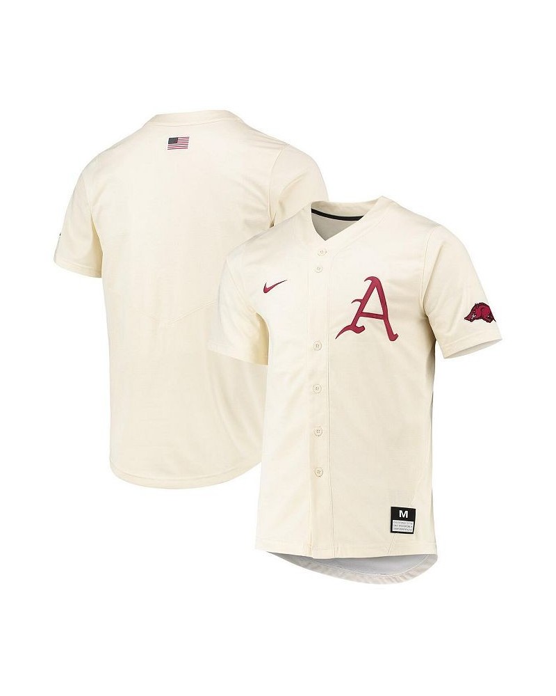 Men's Natural Arkansas Razorbacks Replica Baseball Jersey $47.00 Jersey