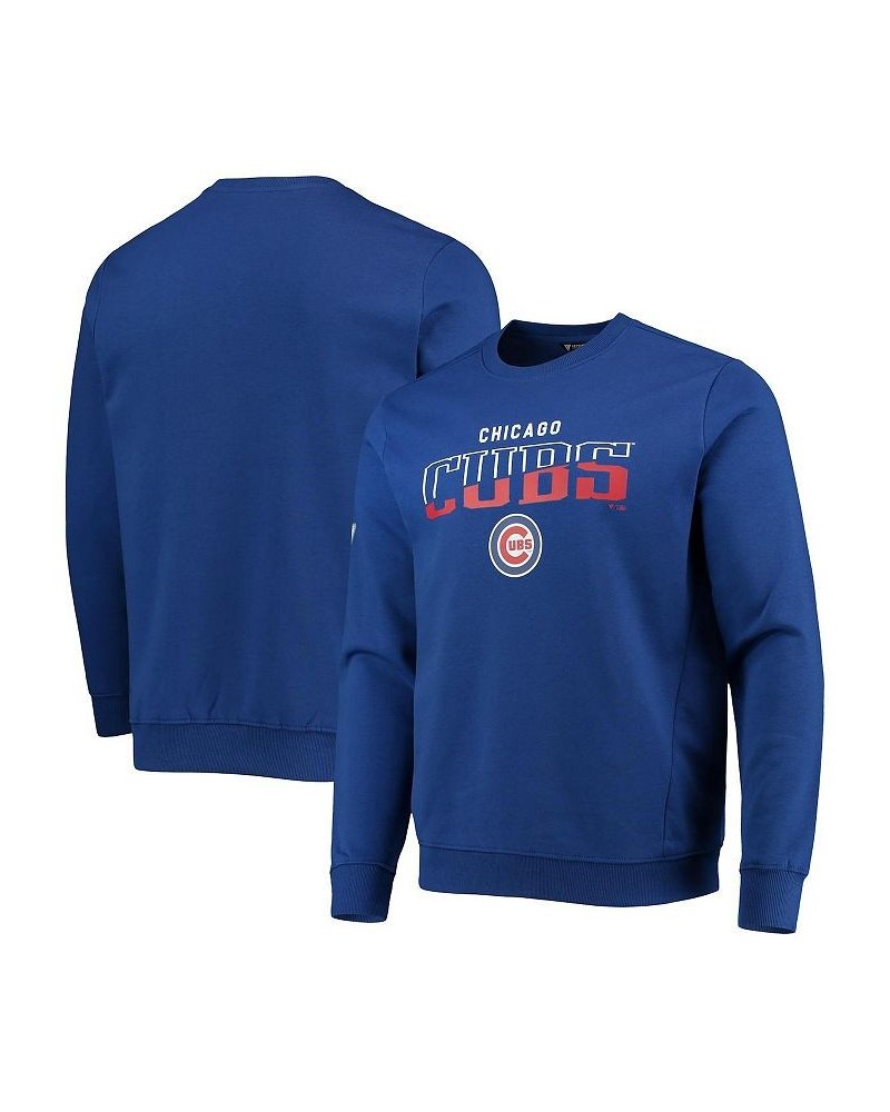 Men's Royal Chicago Cubs Chiseled Zane Pullover Sweatshirt $38.49 Sweatshirt