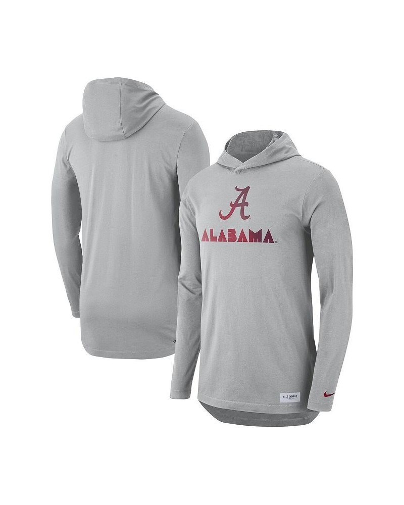 Men's Gray Alabama Crimson Tide Campus Performance Hoodie Long Sleeve T-shirt $29.40 T-Shirts