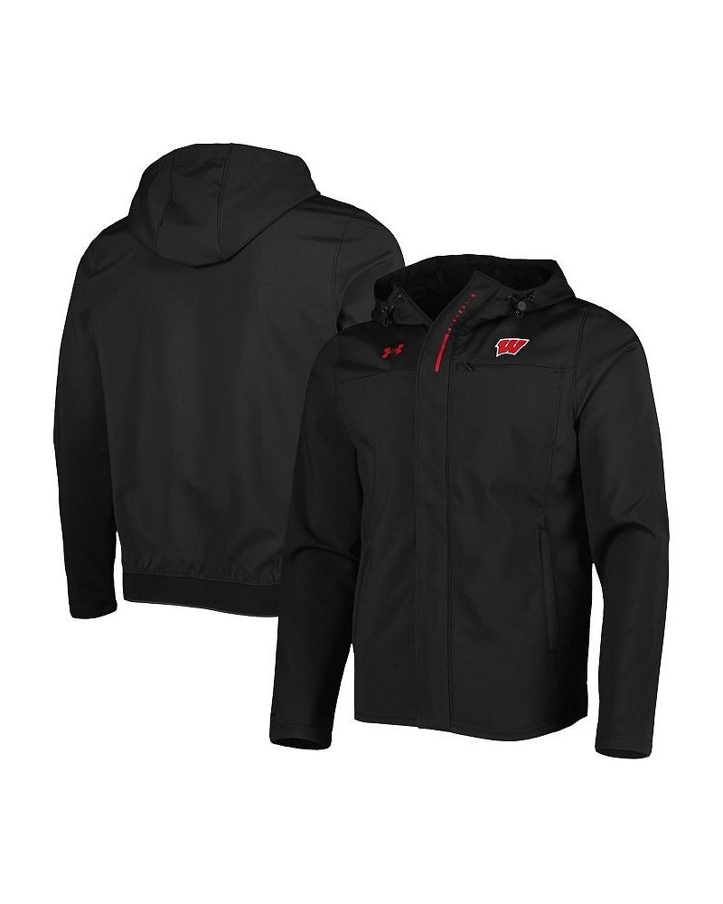 Men's Black Wisconsin Badgers Swoven Performance Full-Zip Jacket $63.00 Jackets