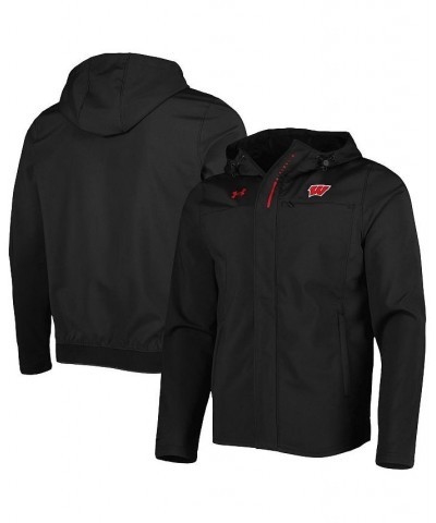 Men's Black Wisconsin Badgers Swoven Performance Full-Zip Jacket $63.00 Jackets