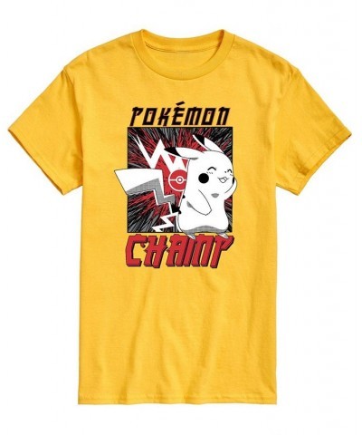 Men's Pokemon Champ Graphic T-shirt Yellow $19.94 T-Shirts